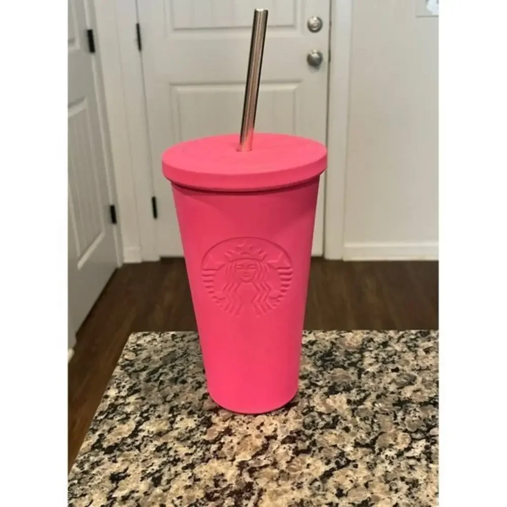 Starbucks Tumbler 2014 16oz Matte Pink Tumbler